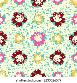 Seamless abstract pattern with floral ornament
