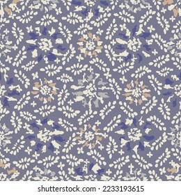 Seamless abstract pattern with floral ornament
