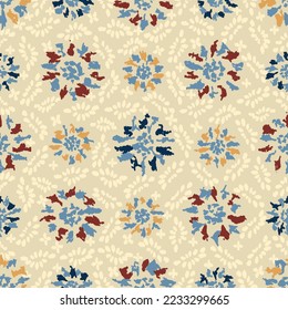 Seamless abstract pattern with floral ornament
