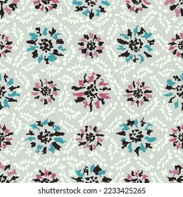 Seamless abstract pattern with floral ornament

