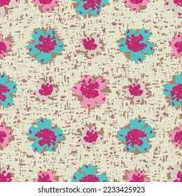 Seamless abstract pattern with floral ornament

