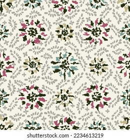 Seamless abstract pattern with floral ornament
