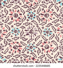 Patrón abstracto sin inconvenientes con adorno floral
