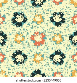 Seamless abstract pattern with floral ornament
