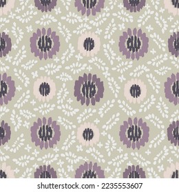 Seamless abstract pattern with floral ornament
