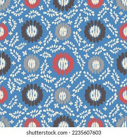 Seamless abstract pattern with floral ornament
