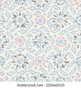 Seamless abstract pattern with floral ornament
