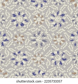 Seamless abstract pattern with floral ornament
