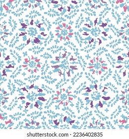 Seamless abstract pattern with floral ornament
