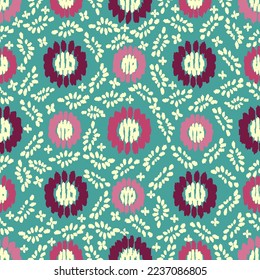 Seamless abstract pattern with floral ornament
