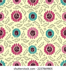 Seamless abstract pattern with floral ornament
