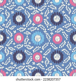 Seamless abstract pattern with floral ornament

