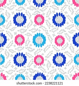 Seamless abstract pattern with floral ornament
