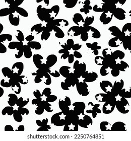 Seamless abstract pattern with floral ornament