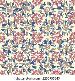 Seamless abstract pattern with floral ornament
