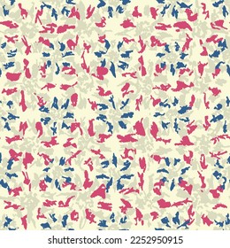 Seamless abstract pattern with floral ornament

