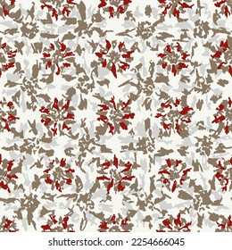 Seamless abstract pattern with floral ornament
