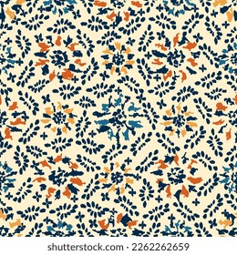 Seamless abstract pattern with floral ornament
