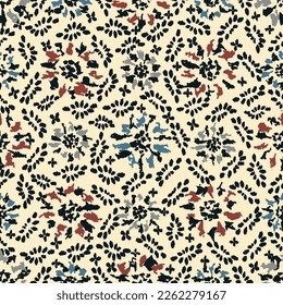 Seamless abstract pattern with floral ornament
