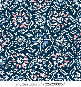 Seamless abstract pattern with floral ornament
