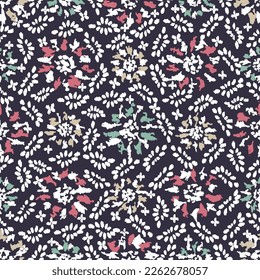 Seamless abstract pattern with floral ornament
