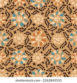 Seamless abstract pattern with floral ornament
