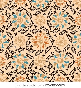Seamless abstract pattern with floral ornament
