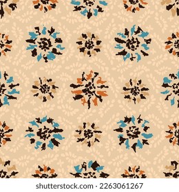 Seamless abstract pattern with floral ornament
