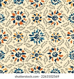 Seamless abstract pattern with floral ornament

