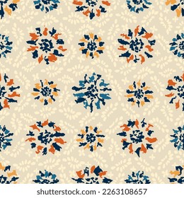 Seamless abstract pattern with floral ornament
