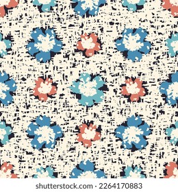 Seamless abstract pattern with floral ornament
