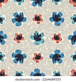 Seamless abstract pattern with floral ornament

