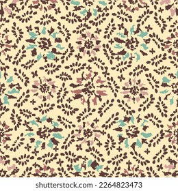 Seamless abstract pattern with floral ornament
