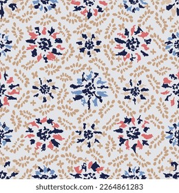 Seamless abstract pattern with floral ornament
