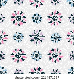 Seamless abstract pattern with floral ornament

