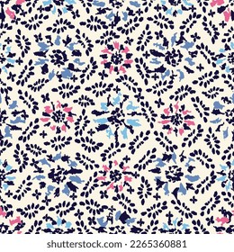 Patrón abstracto sin inconvenientes con adorno floral
