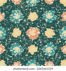 Seamless abstract pattern with floral ornament
