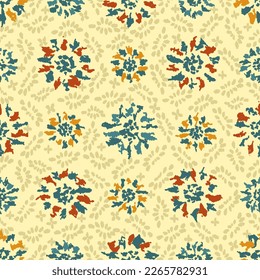 Seamless abstract pattern with floral ornament
