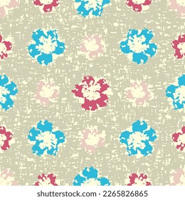 Seamless abstract pattern with floral ornament
