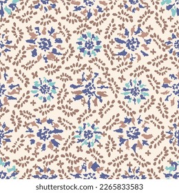 Patrón abstracto sin inconvenientes con adorno floral
