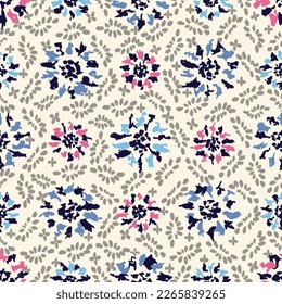 Seamless abstract pattern with floral ornament
