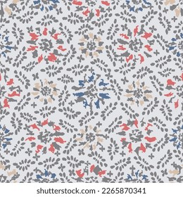 Seamless abstract pattern with floral ornament
