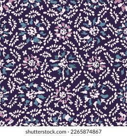 Seamless abstract pattern with floral ornament
