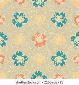 Seamless abstract pattern with floral ornament
