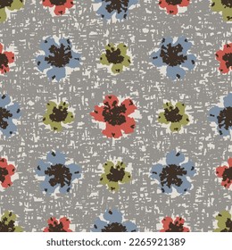 Seamless abstract pattern with floral ornament

