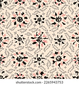 Patrón abstracto sin inconvenientes con adorno floral
