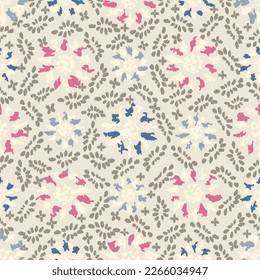 Seamless abstract pattern with floral ornament
