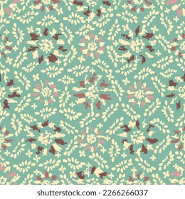 Seamless abstract pattern with floral ornament
