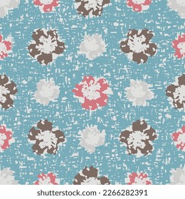 Seamless abstract pattern with floral ornament
