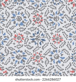 Patrón abstracto sin inconvenientes con adorno floral
